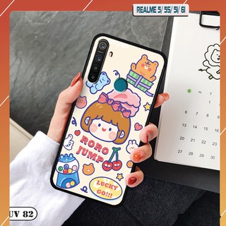 Ốp Realme 5/ 5S/ 5i - lưng nhám viền dẻo ngộ nghĩnh