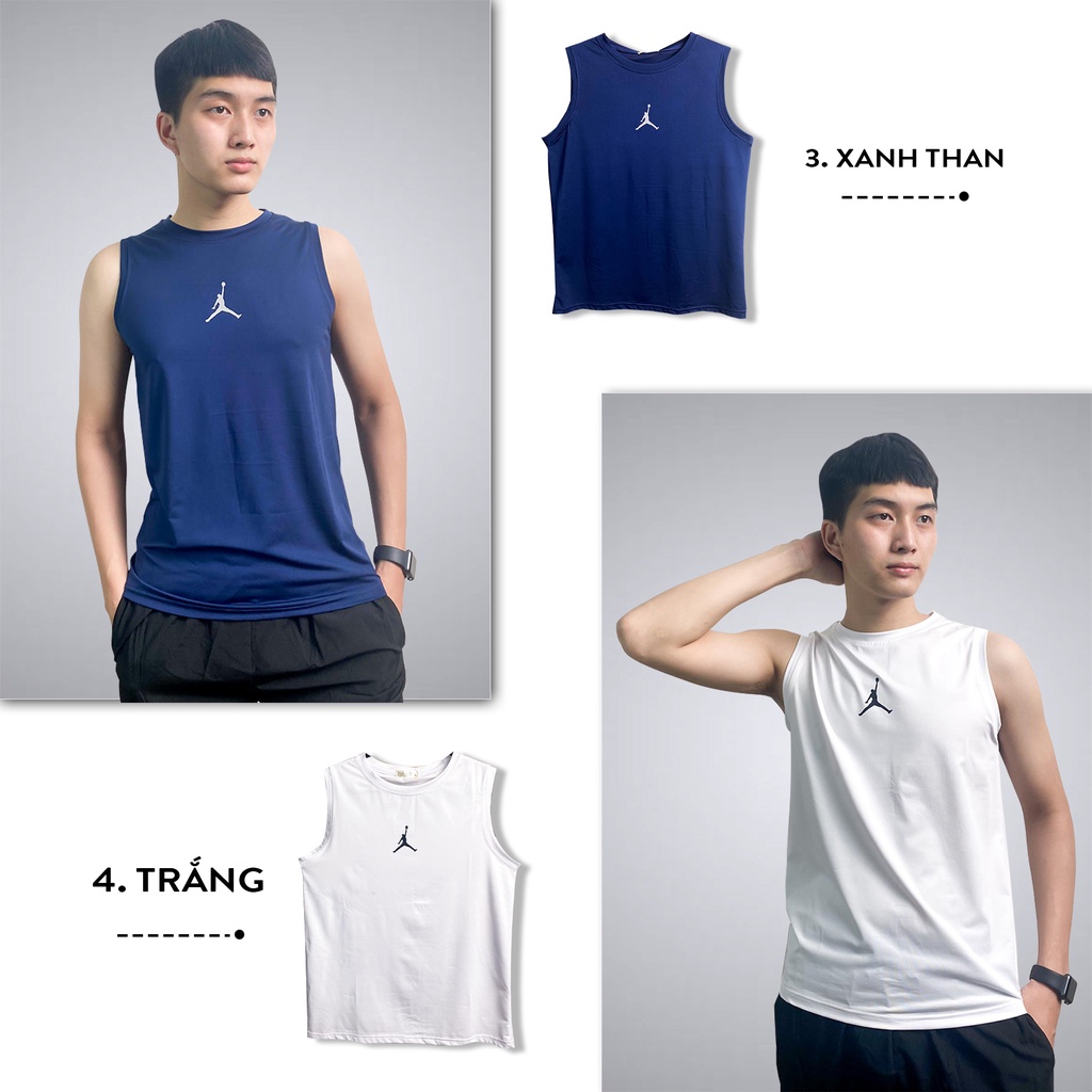Áo ba lỗ tanktop áo sát nách thể Thao Nam 6 màu bóng rổ