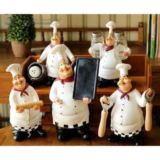 Tượng 5 ông đầu bếp cầm dụng cụ