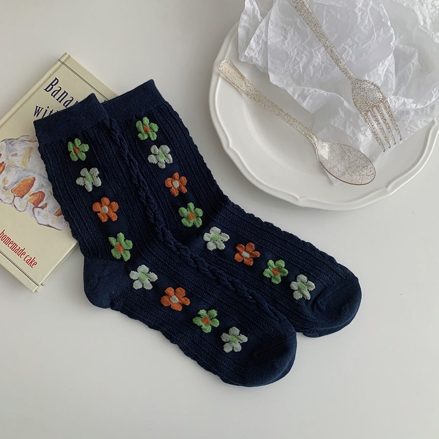 Vớ / tất cổ cao họa tiết in nổi - UniLabel