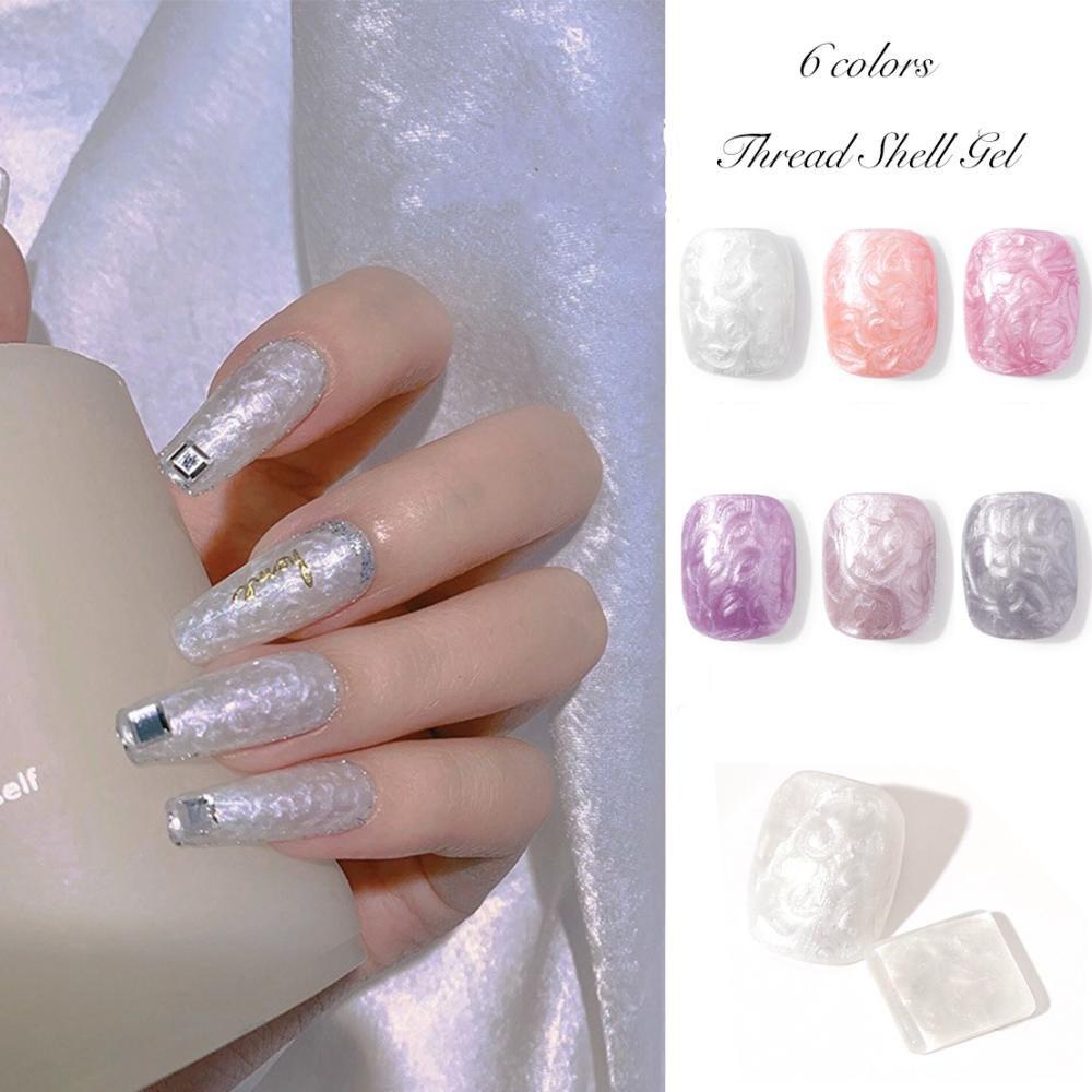 Gel Sơn Móng Tay 7ml Kết Cấu Vỏ Sò / Đèn LED Cực Quang DIY
