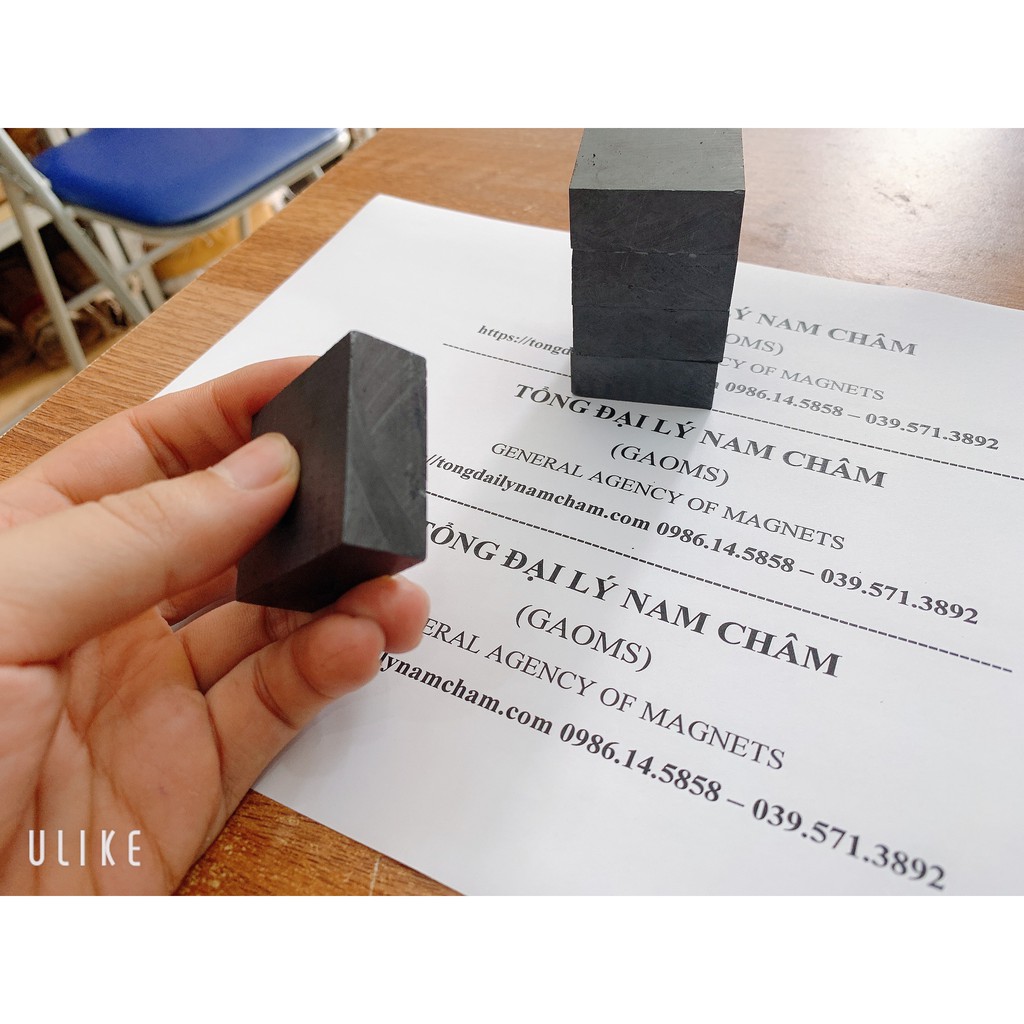 Nam châm đen ferrite 38x38x15mm, nam châm vĩnh cửu giá rẻ