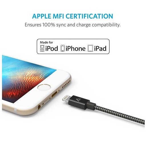 Cáp sạc Anker Lightning Nylon 1.8M - MFI