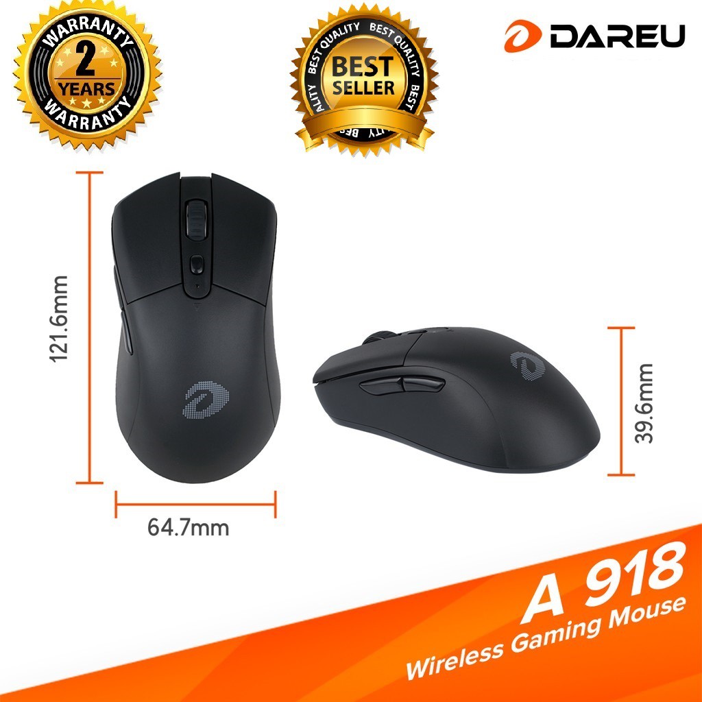 Chuột Gaming không dây DAREU A918 (PixArt PAW3335)