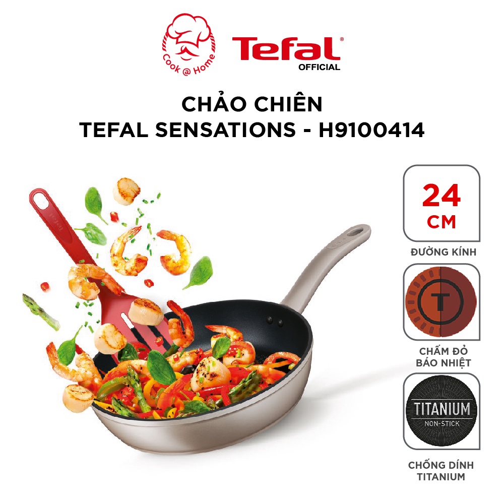 Chảo chiên Tefal Sensations size 24, 26, 28cm - H9100414/H9100514/H9100614