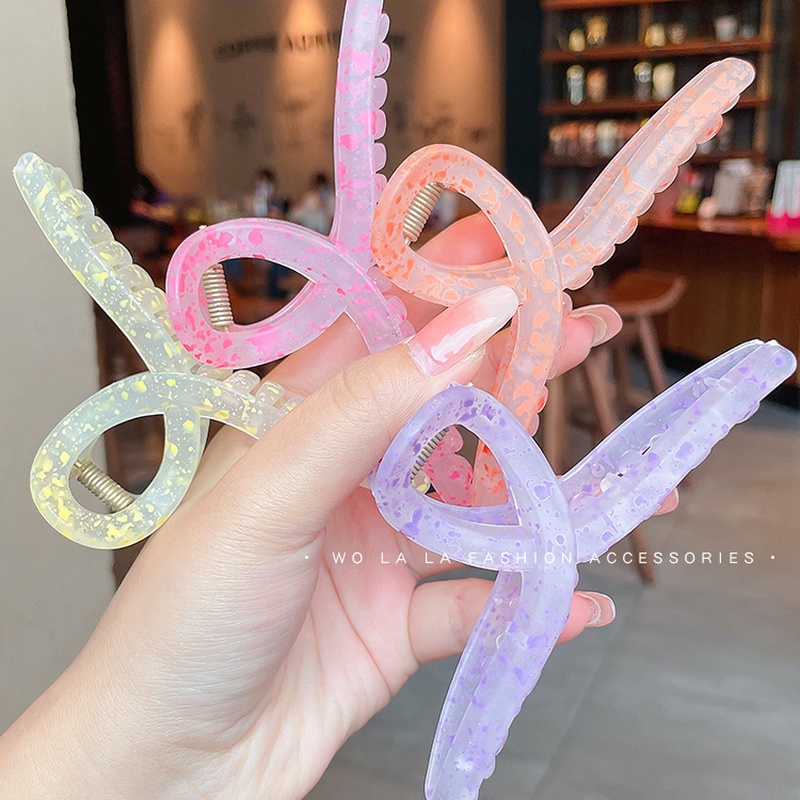 Kẹp Tóc Càng Cua Lớn Bằng Acrylic Thời Trang Hàn Quốc Thanh Lịch Dễ Phối Đồ