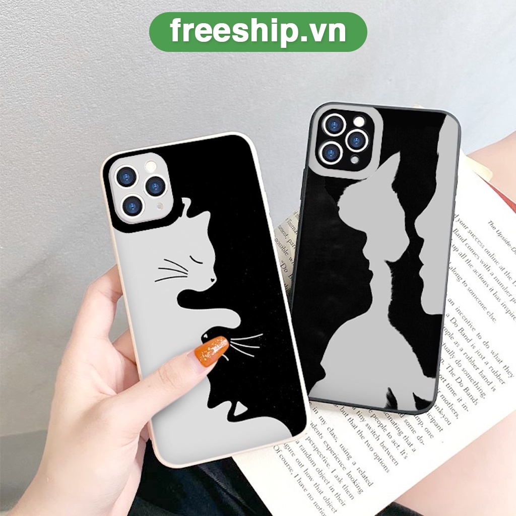 Ốp lưng iphone đen trắng đơn giản ốp iphone vuông cạnh 11/12/13/pro/max/plus6/6plus/6s/6splus/7/7plus/8/8plus/x/xr/xs