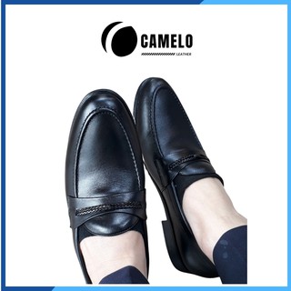 Giày Lười Nam Da Bò - Giày Công Sở Nam Băng Dệp CAMELO GC06