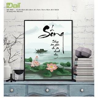 Tranh tô màu Alpha - Tranh Thư pháp Sống TP007