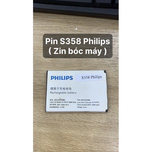Pin S358 Philips ( Zin bóc máy)