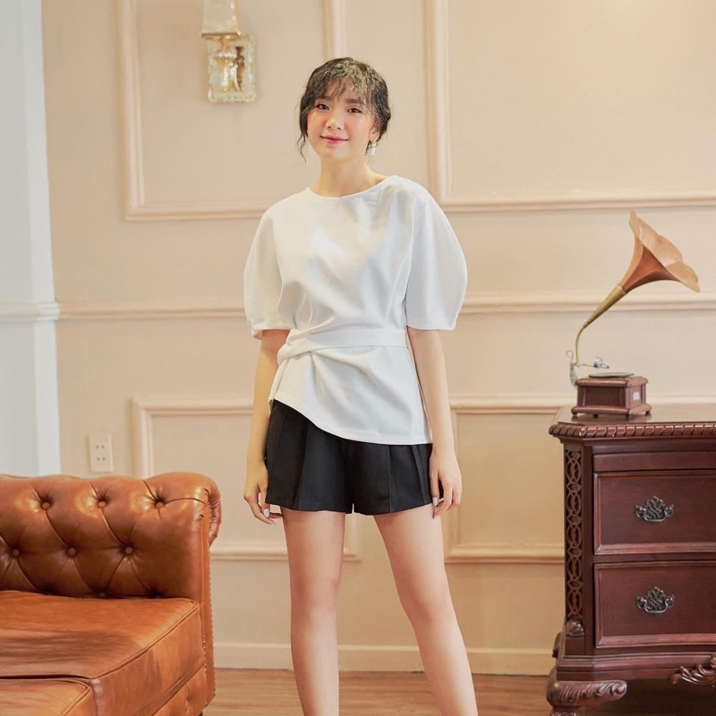 Thanh lý - ÁO KIỂU CỦA LAPIN APPAREL - BOWY WHITE TOP