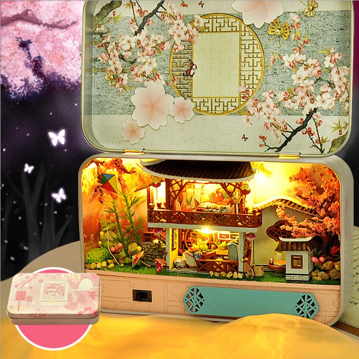 Mô hình nhà DIY Doll House Four-Hour Landscape Box TH5 - TH8 Kèm Bộ dụng cụ và Keo dán