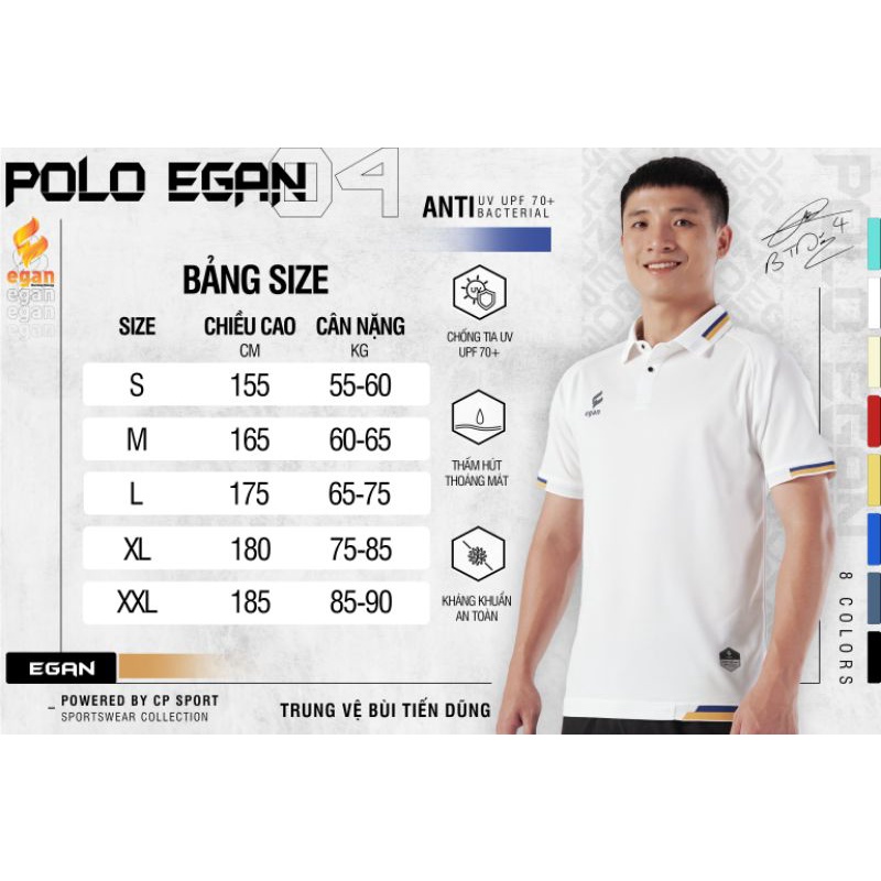 ÁO POLO EGAN UV 4 MÀU ĐỎ SIÊU PHẨM CHỐNG NẮNG NGÀY HÈ