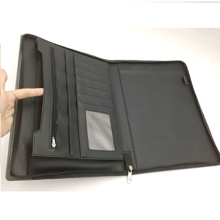 [Tặng bút cao cấp] Bìa da đựng hồ sơ tài liệu hợp đồng văn phòng cao cấp MaTab có dây khóa kéo