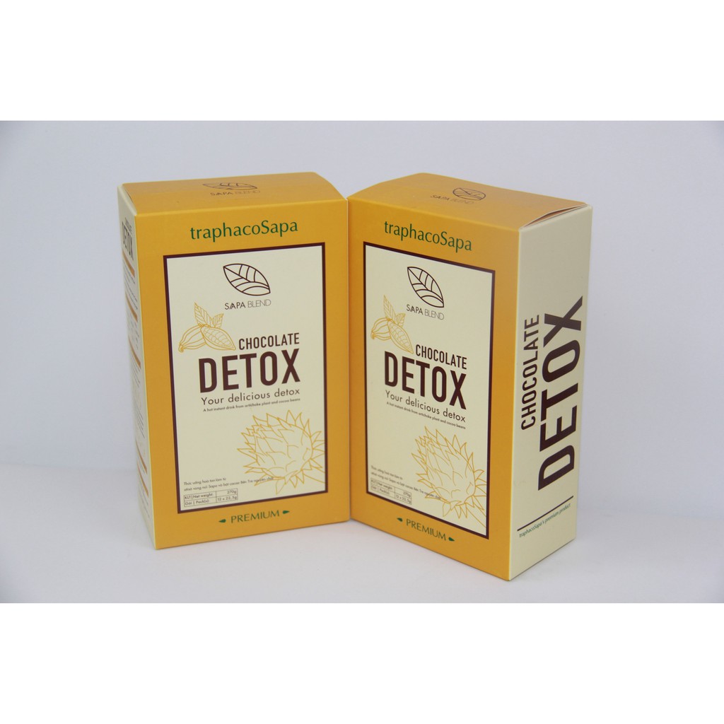 Nước uống Chocolate detox Cacao Actiso Traphaco sapa Hộp 12 gói