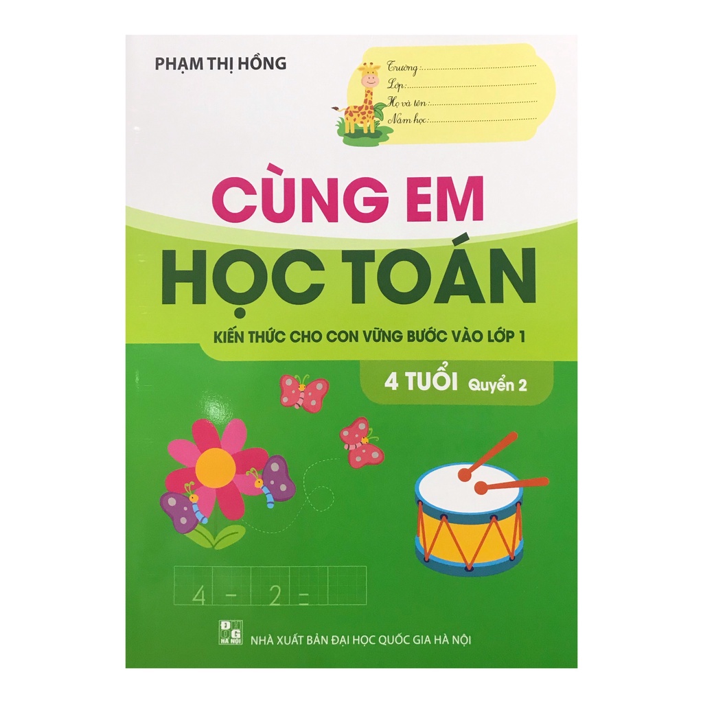 Sách - Cùng em học toán 4 tuổi quyển 2 ( bán kèm 1 bút chì )
