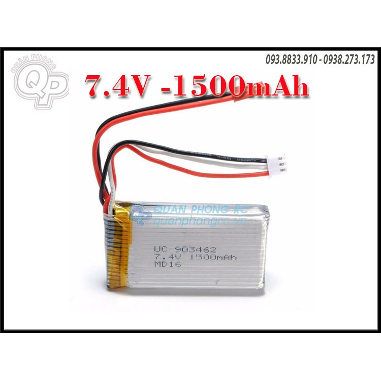 Pin 7.4V (2S) - 1500mAh cho V913