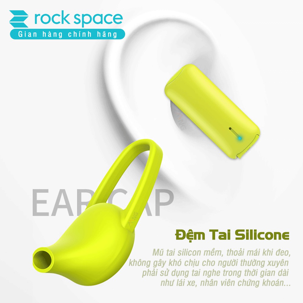 Tai nghe không dây đơn chống ồn Rockspace bluetooth Candy dành cho iphone, Samsung, Xiaome