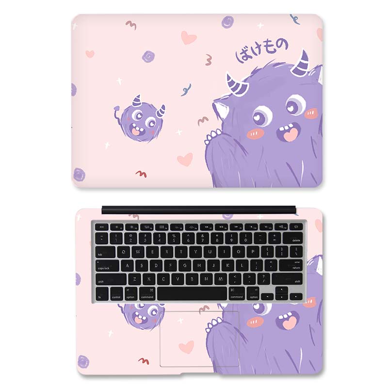 Miếng dán trang trí laptop màu tím dễ thương DIY