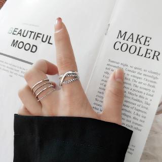 Nhẫn nhiều lớp thiết kế đơn giản cá tính