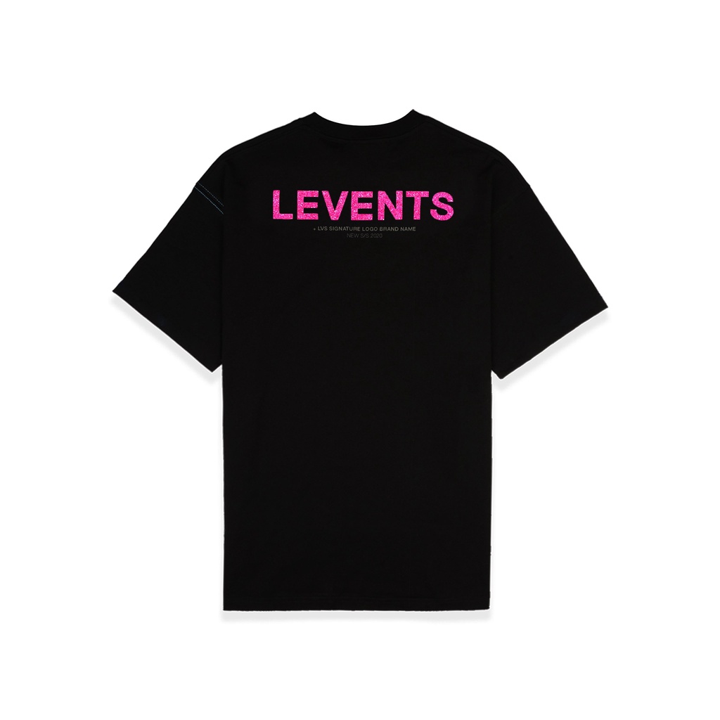 Áo Thun Levents XL Logo Lấp lánh/ Black