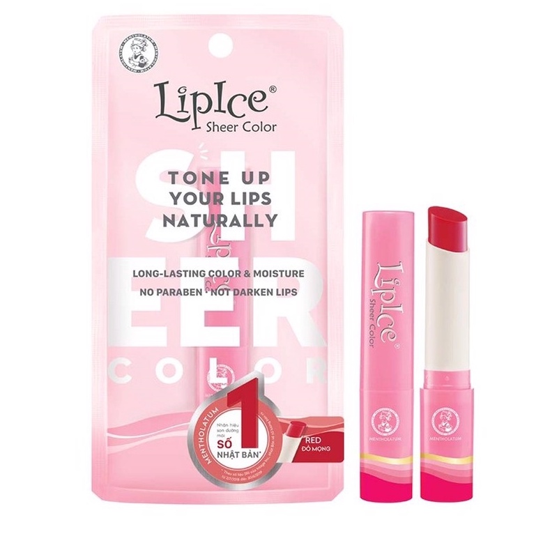 Son dưỡng môi LipIce Sheer Color POP 2,4g - Đỏ mọng