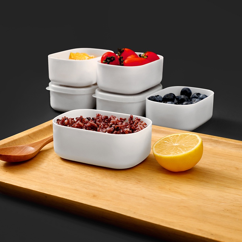 Bộ 5 Hộp Đựng Thức Ăn Mini Bỏ Tủ Lạnh Có Nắp Đậy Chống Lão Hóa