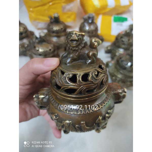Lư,đỉnh đốt trầm bằng đồng Lư xông trầm 12 con giáp