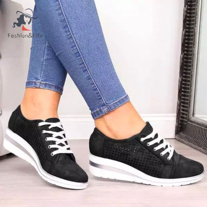 ✨F&amp;L✨ Women Running Shoes Casual Walking Platform Sneakers Sports Lace-up Shoes for Fall Spring