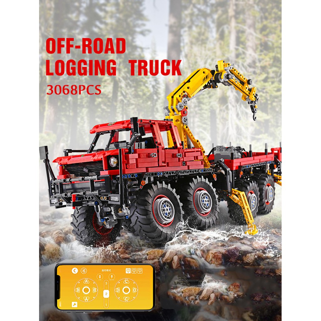 BỘ Lắp rápMô hình TECHNIC Mould king 13146 RC Technic Articulated 8×8 Off-road truck MOC-15805 điều khiển từ xa