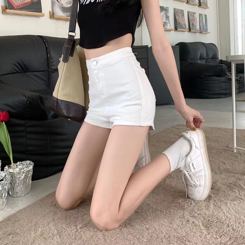 Quần Short Denim Nữ Lưng Cao Thời Trang Hàn