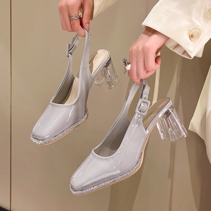 Giày cao gót nữ đế trụ 7cm mẫu mới 2024