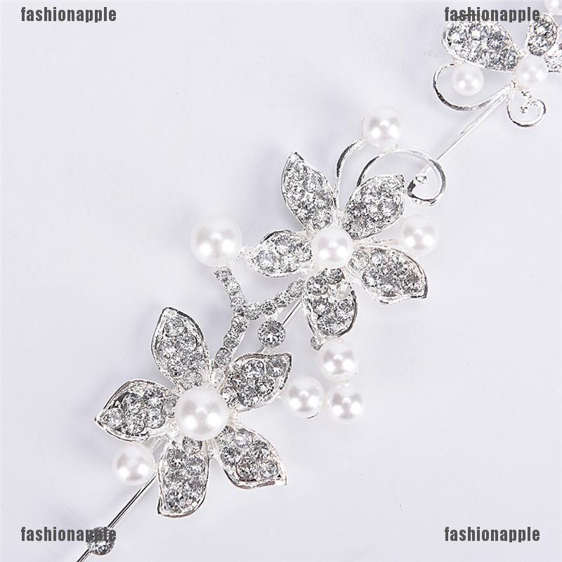 Kẹp Tóc Hình Bông Hoa Đính Đá Và Ngọc Trai Giả Thanh Lịch Dành Cho Nữ