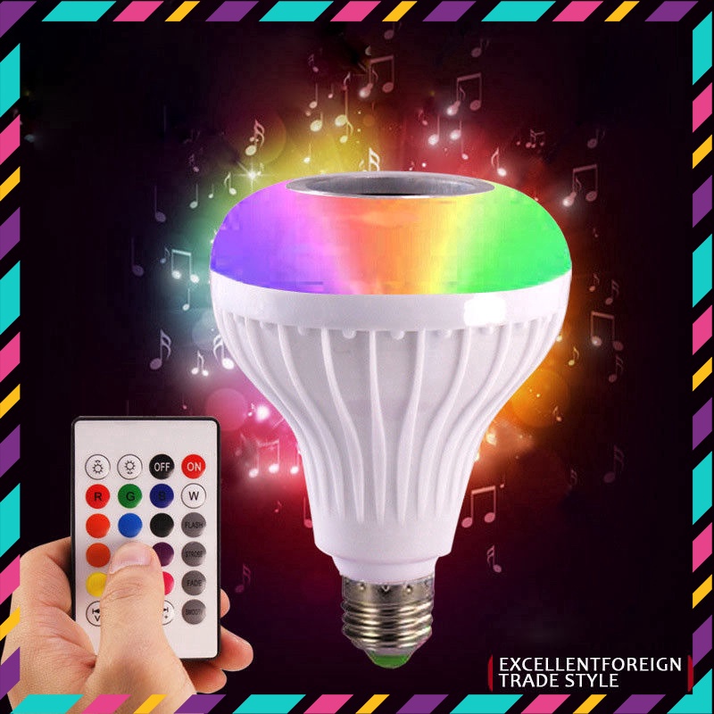 Loa Bluetooth hình bóng đèn có LED 2 in 1 có thể chiếu sáng và phát nhạc rất tiện dụng, có kèm điều khiển từ xa