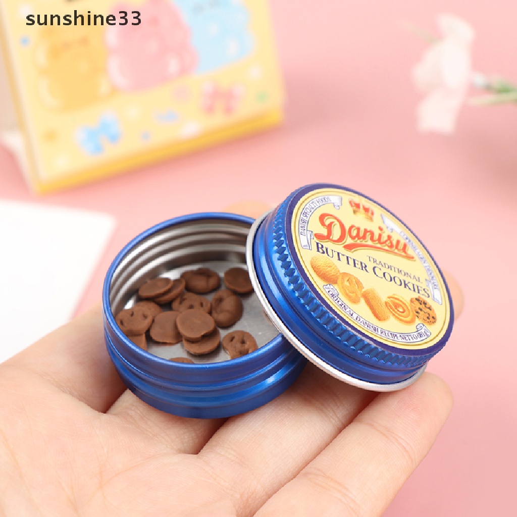 SU 1:12 Dollhouse Miniture Dessert Cookies Cookie Tin Doll Food Toy Accessories n