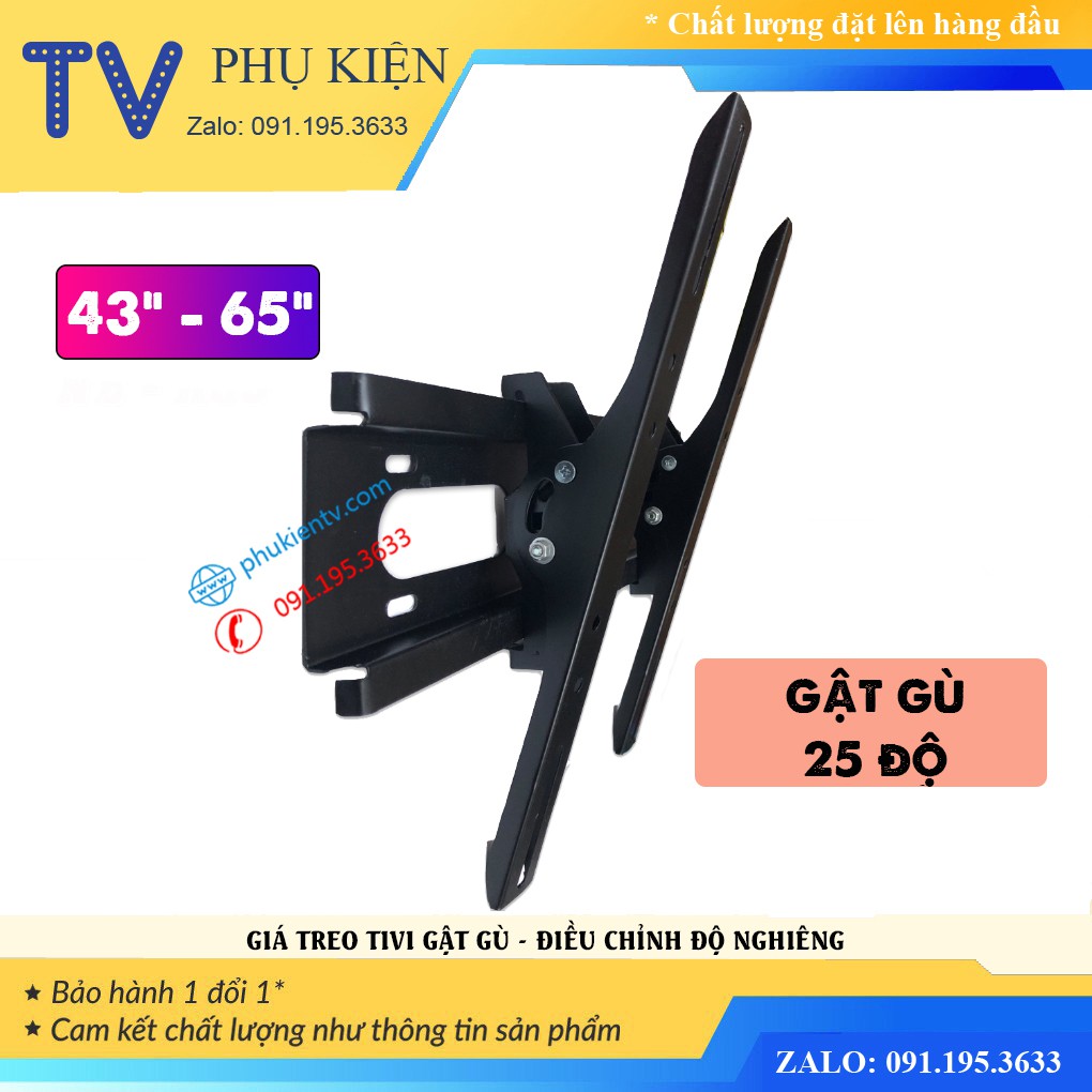 [Mã ELORDER5 giảm 10K đơn 20K] Giá treo tivi nghiêng 43-65 inch - giá treo gật gù điều chỉnh góc nghiêng 43 - 65 inch