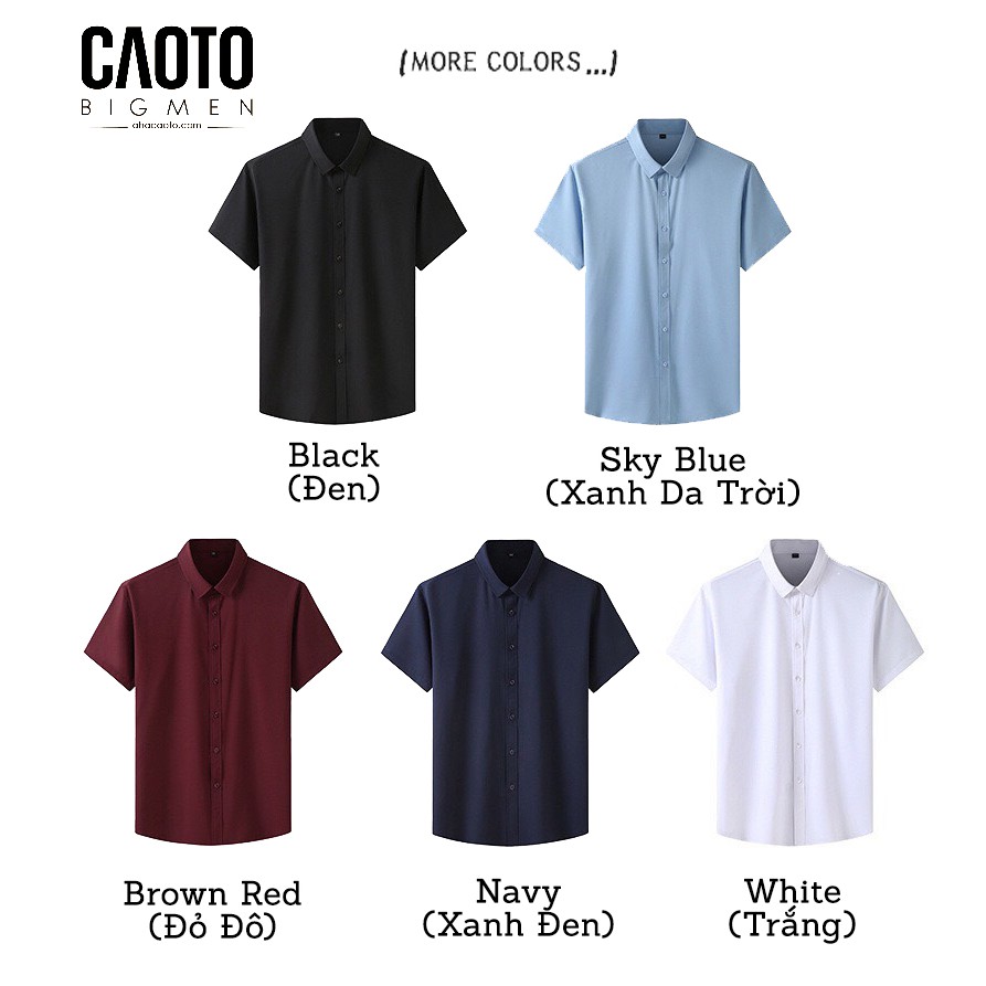 Áo Sơ Mi Trơn Big Size Nam Ngắn Tay Xanh Biển – HÀNG CHÍNH HÃNG Size 2XL 3XL 4XL 5Xl 6XL 7XL 8XL | BigBuy360 - bigbuy360.vn