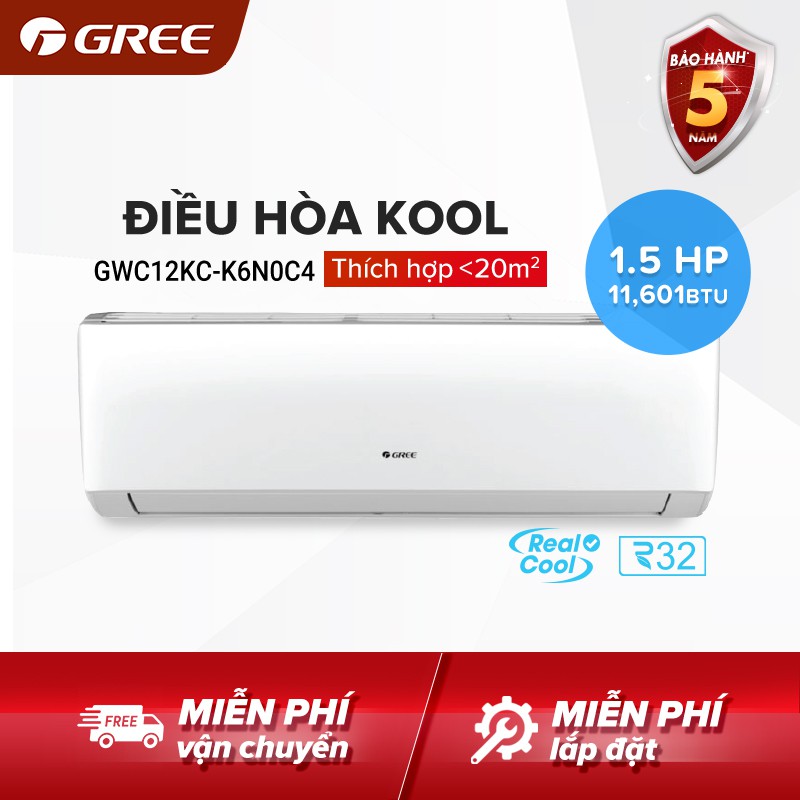 Điều hòa GREE- công nghệ Real Cool - KOOL- Hàng phân phối chính hãng