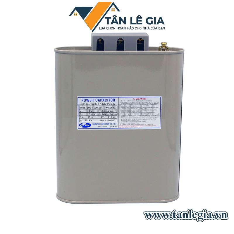 Samwha SMS-45015KT : Tụ bù 15Kvar 3P 415V