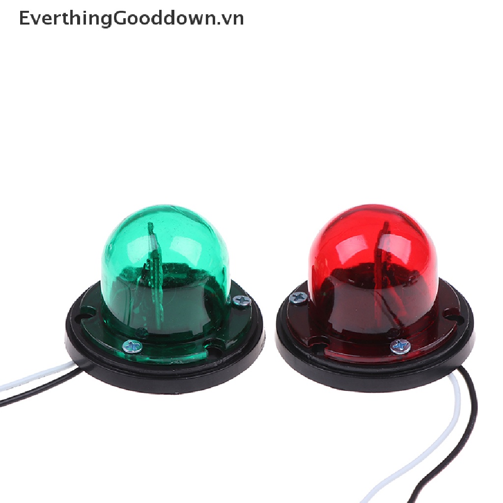 Everthinggooddown 2 Đèn Tín Hiệu LED Xanh Lá / Đỏ Bằng Thép Không Gỉ Cho Tàu Thuyền