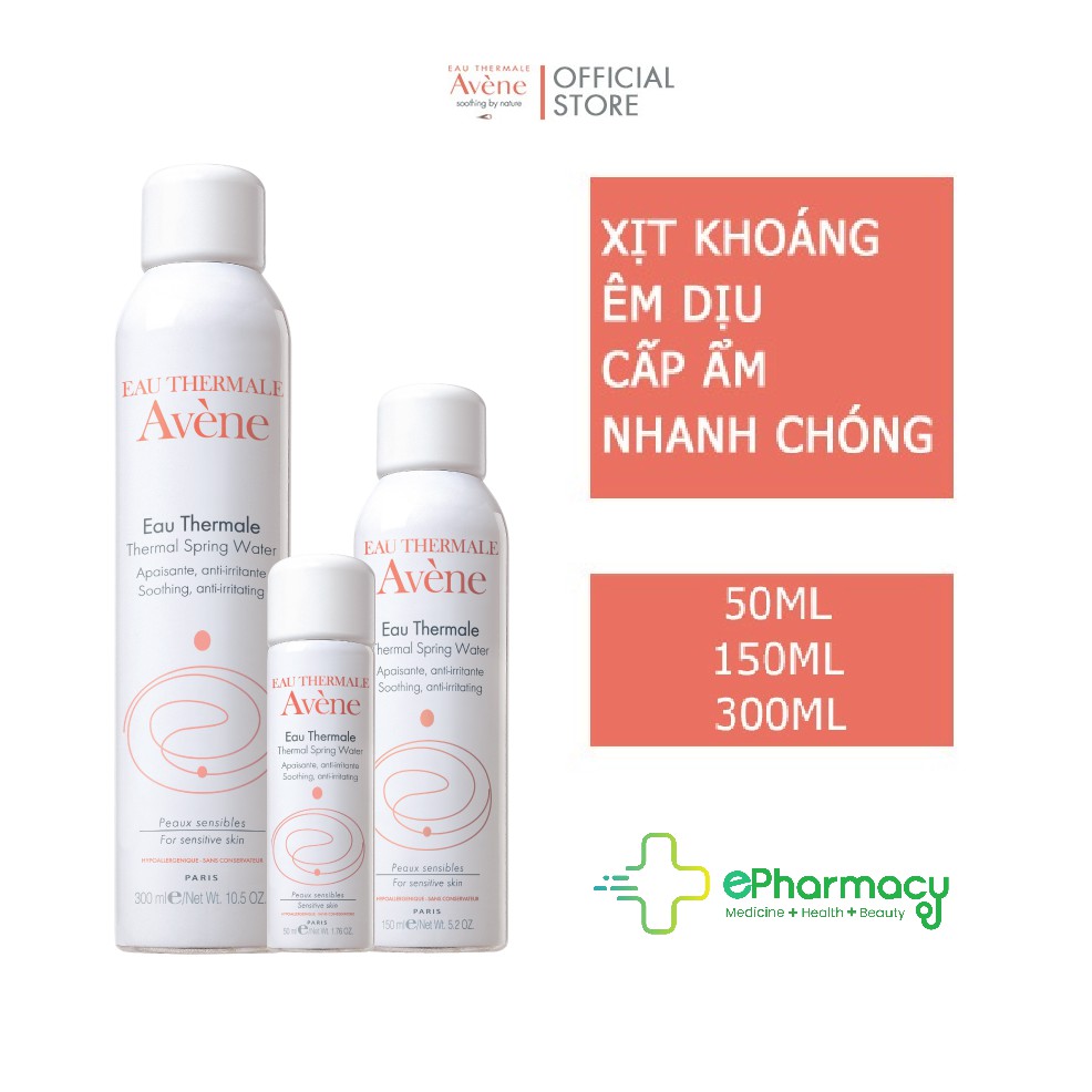 Xịt Khoáng - Xịt Khoáng Avene Cấp Ẩm - Avene Thermal Spring Water 300ml - 150ml - 50ml