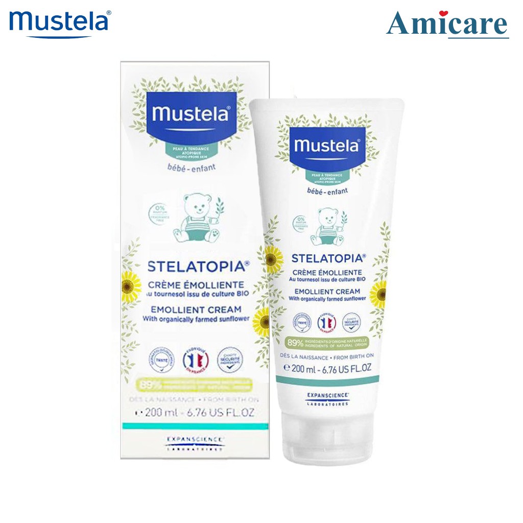 Mustela Kem Dưỡng Da Dành Cho Da Chàm Thể Trạng Stelatopia Emollient Cream 200ml