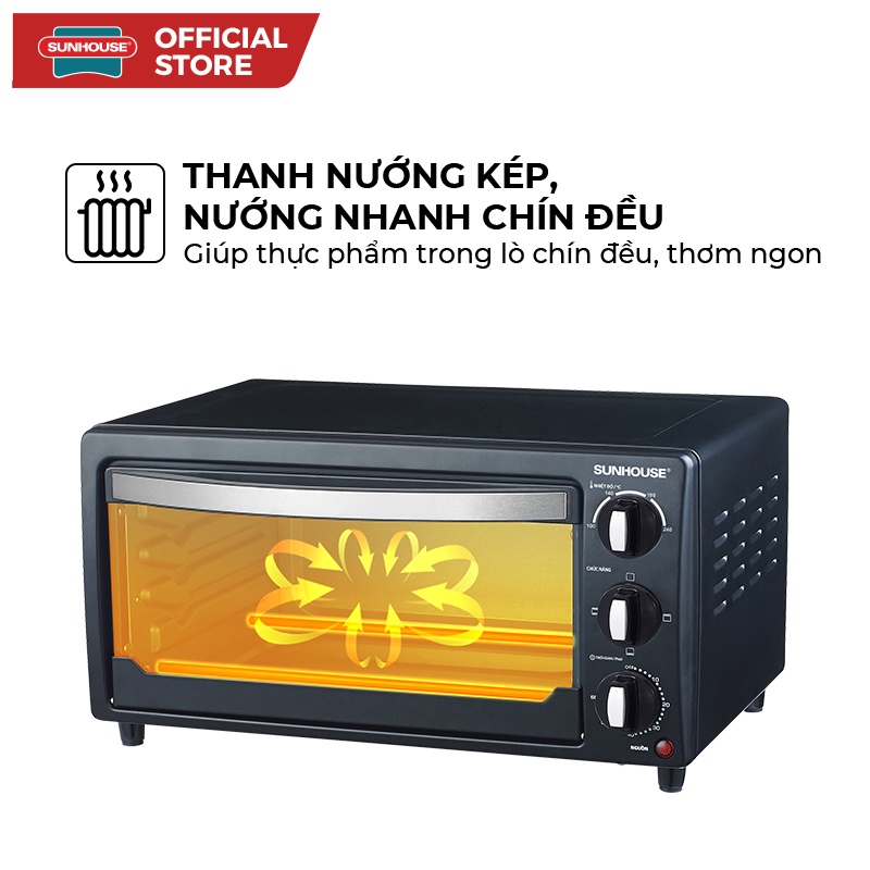 [Mã ELHADEV giảm 4% đơn 300K] Lò nướng SUNHOUSE 16L SHD4216