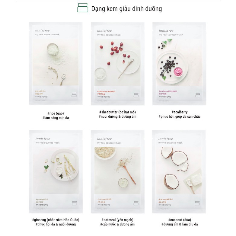 Mặt nạ giấy làm mịn & sáng da từ lựu innisfree My Real Squeeze Mask - Pomegranate 20ml | BigBuy360 - bigbuy360.vn