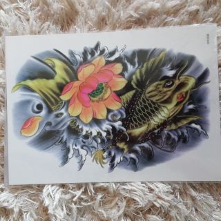 Tatoo cá chép và hoa sen