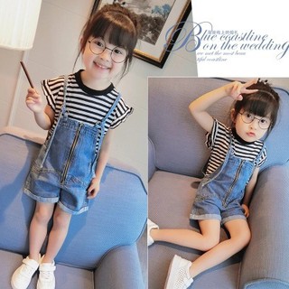 Set yếm jean + áo thun