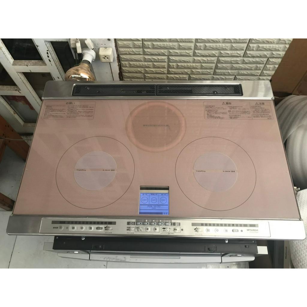 BẾP TỪ ÂM NỘI ĐỊA NHẬT MITSUBISHI SIZE 75 MẶT ĐÁ CERAMIC MÀU HỒNG CỰC ĐẸP