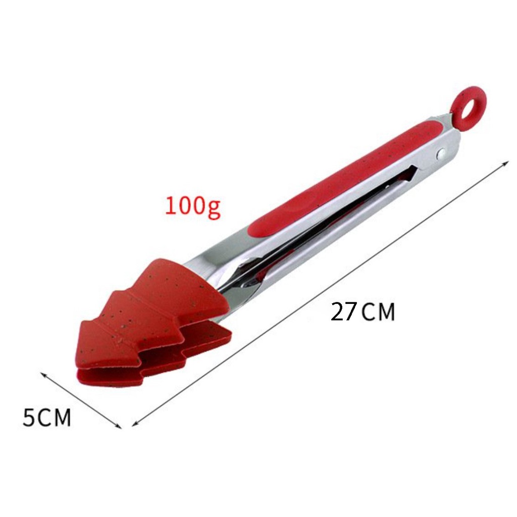 Kẹp gắp thức ăn, bánh silicon chịu nhiệt 27 cm