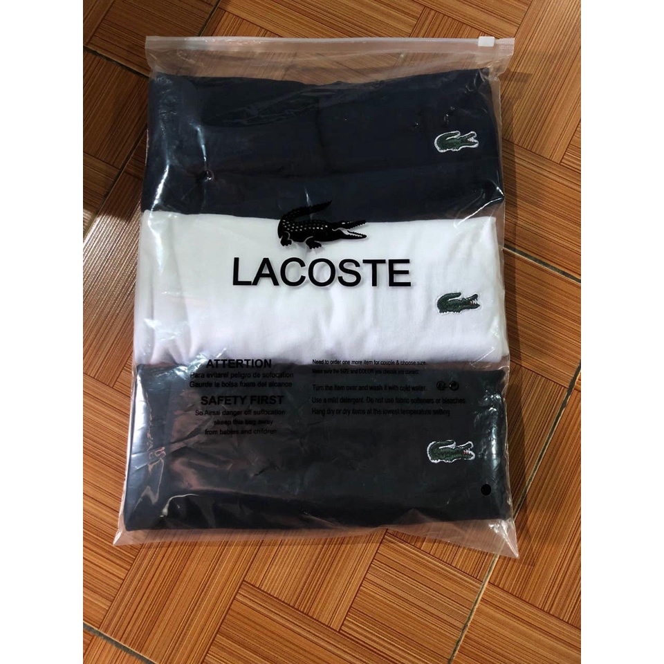 Áo thun nam Combo 3 áo phông cá sấu cổ tròn Lacos mềm mịn chất cotton 4 chiều