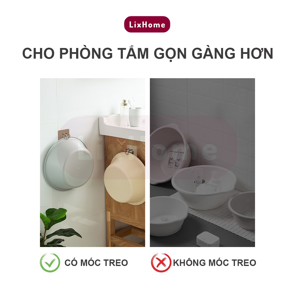 Móc treo chậu dán tường đa năng Inox 304, dùng treo thau chậu nhà tắm, nhà bếp không cần khoan đục LMC1 - LixHome
